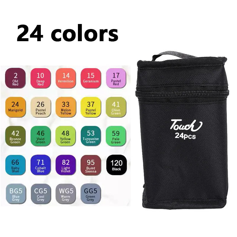 24–168 Color Brush Marker Pen Set – Manga &amp; Art Supplies