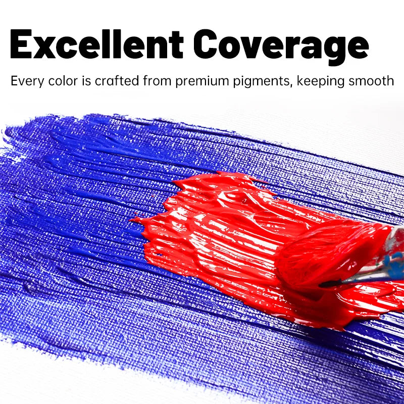 Acrylic Paint Set – 12/18/24 Colors, 5ml Tubes