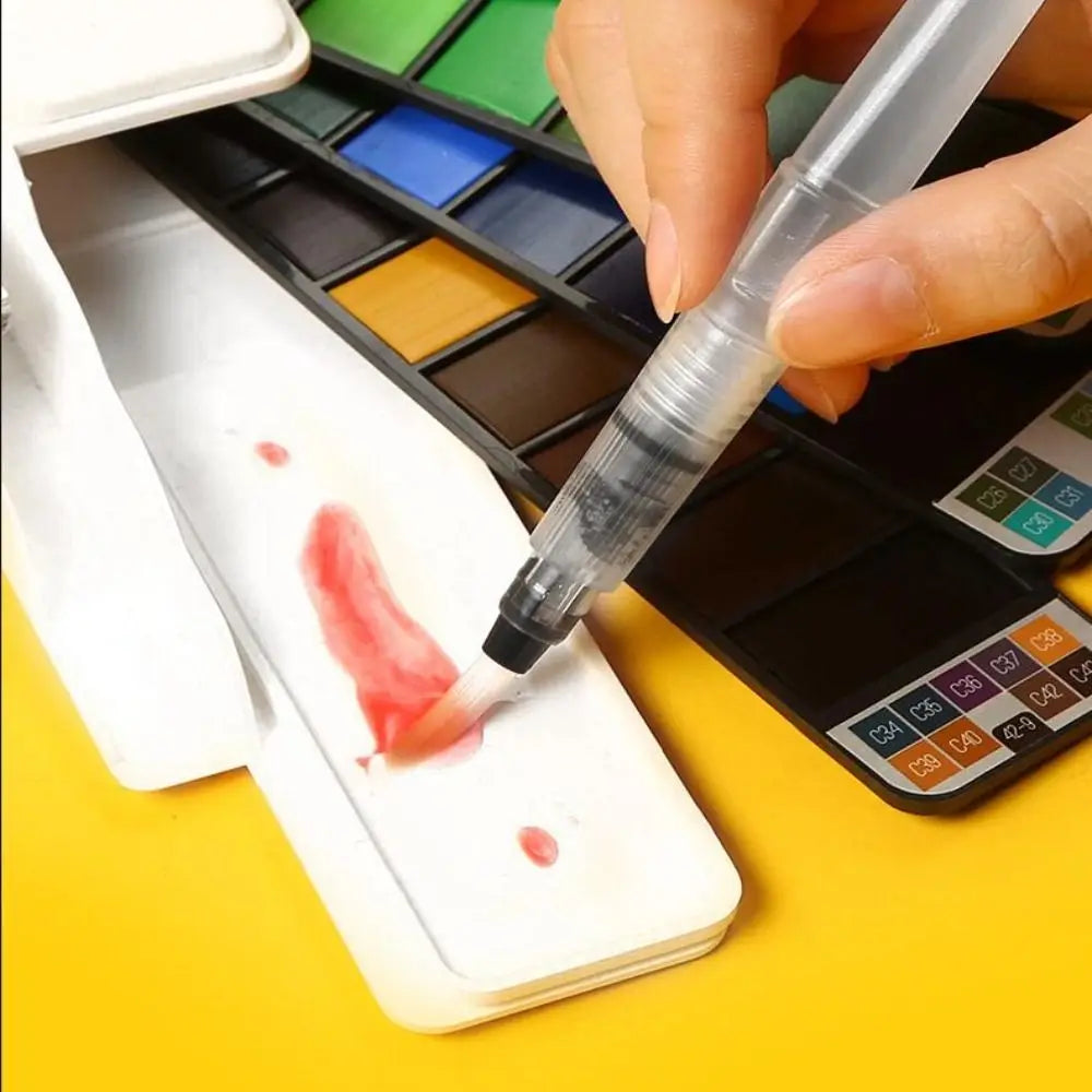 Folding Solid Watercolor Set – 18/24/36/42 Colors with Brush Pen