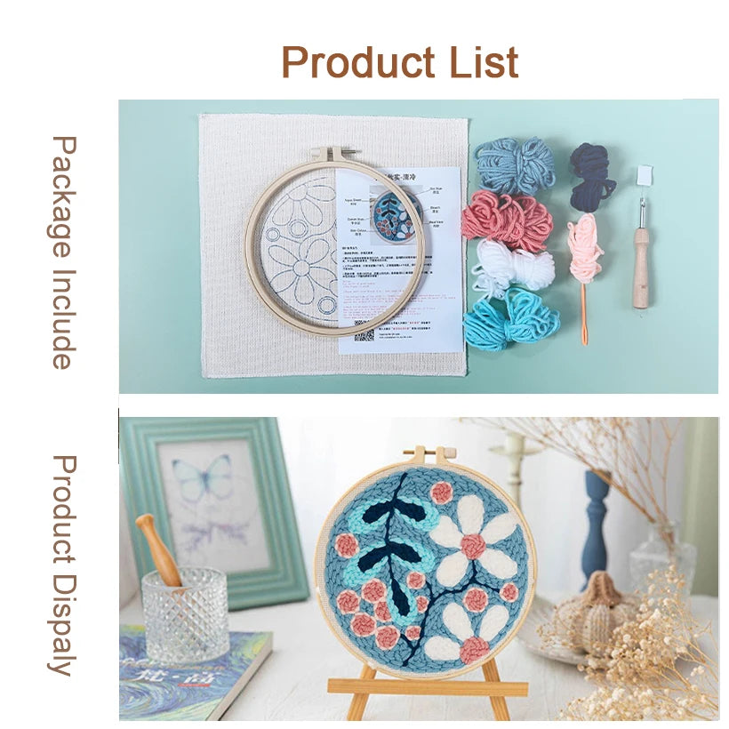 Craft Punch Needle Starter Kit – Sunflower Pattern Rug Set