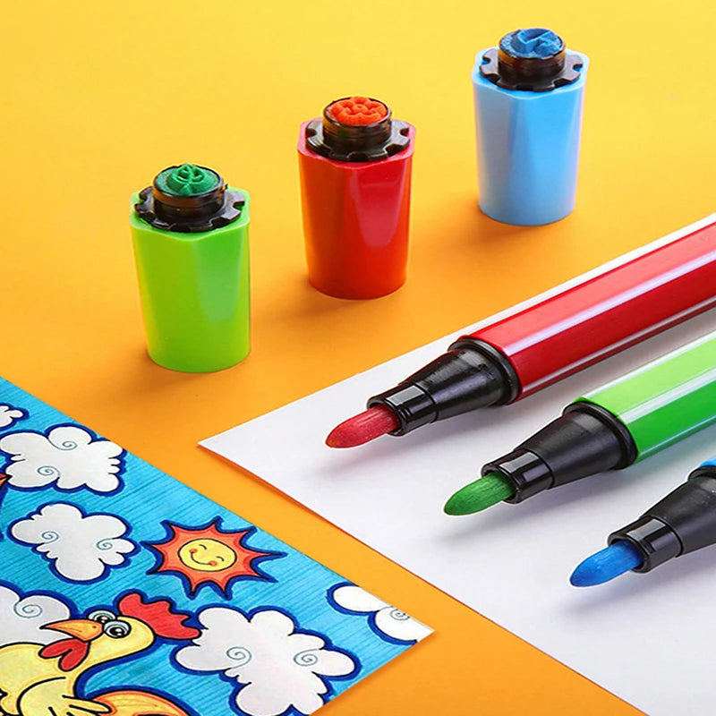 Bview 12/24 Colors Washable Watercolor Paint Pens