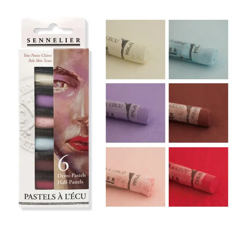 SENNELIER Soft Pastels – 6-Color Set for Sketching &amp; Art