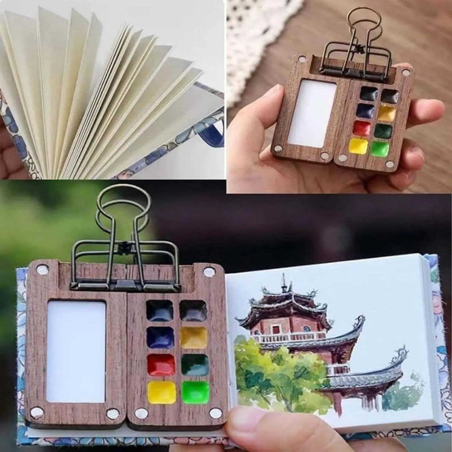Pocketartist Mini Watercolor Travel Set – Portable Paint Palette