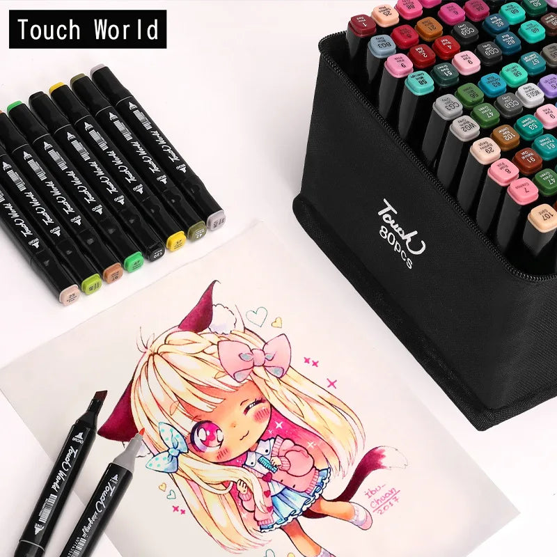 24–168 Color Brush Marker Pen Set – Manga &amp; Art Supplies
