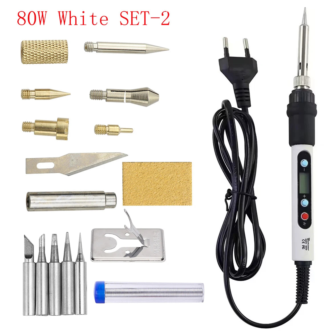 7-in-1 Wood Burning Kit – Adjustable Pyrography &amp; Carving Tool Set (60W/80W)