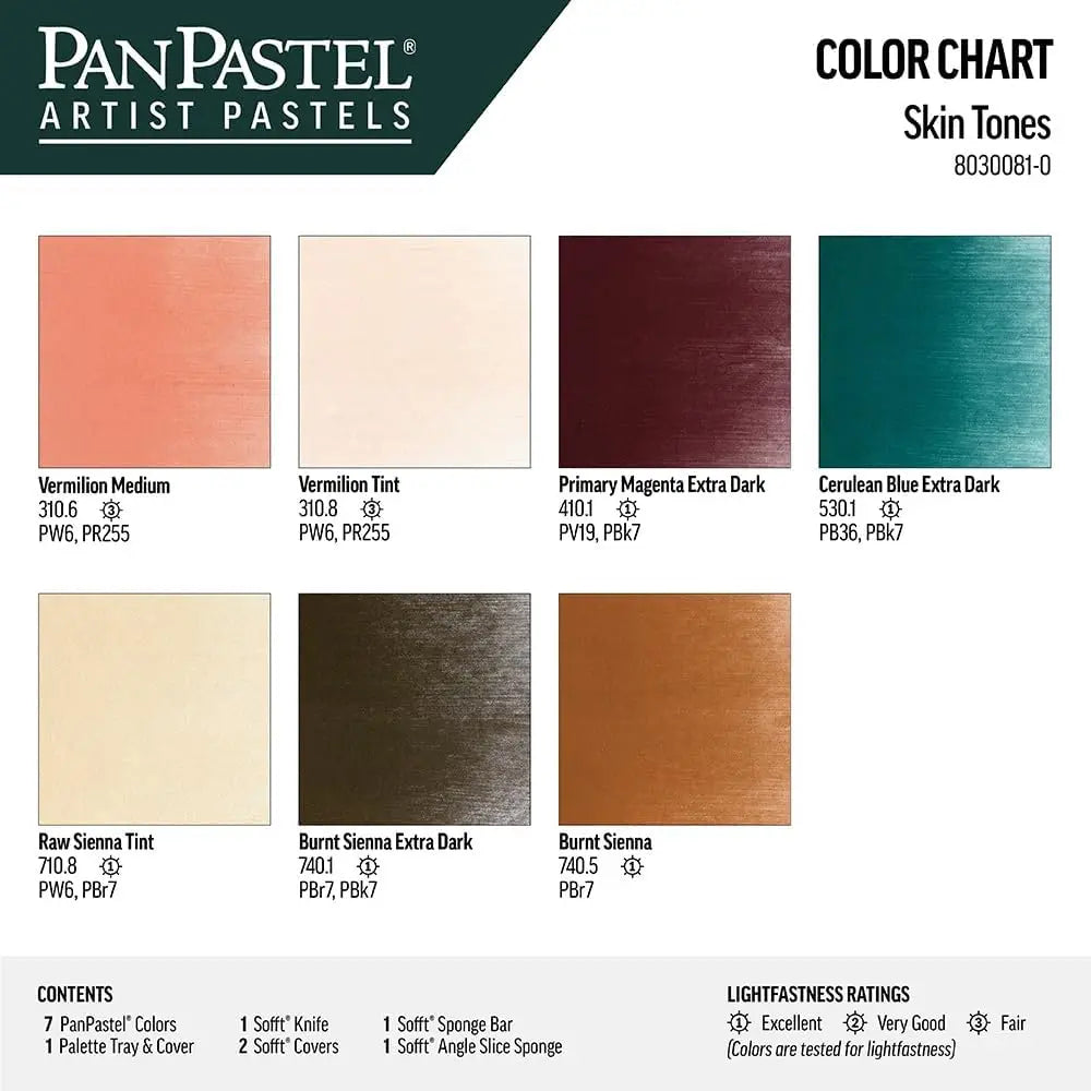 PanPastel Skin Tones Set – 7 Professional Colors