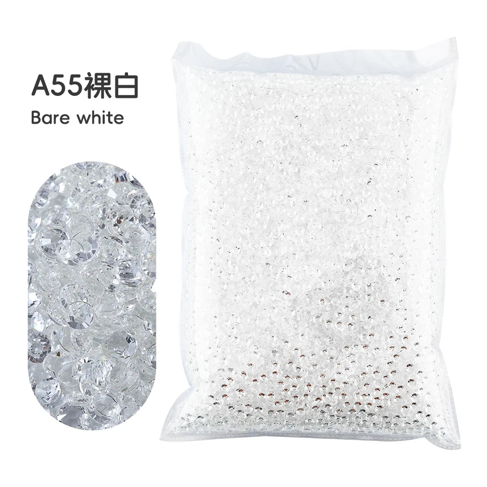 2MM 3MM 4MM 5MM 6MM Jelly AB Resin Cold fixation  Rhinestones Flat Back Suitable for making diamond water bottles