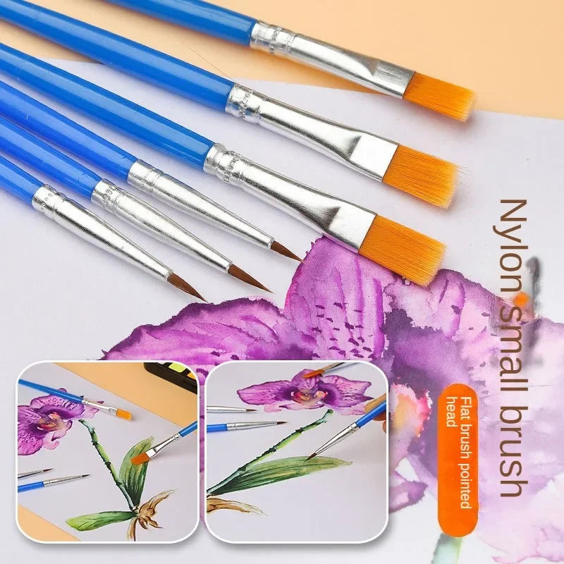 Nylon Hair Paint Brush Set – 10/20/50pcs for Acrylic, Oil &amp; Watercolor