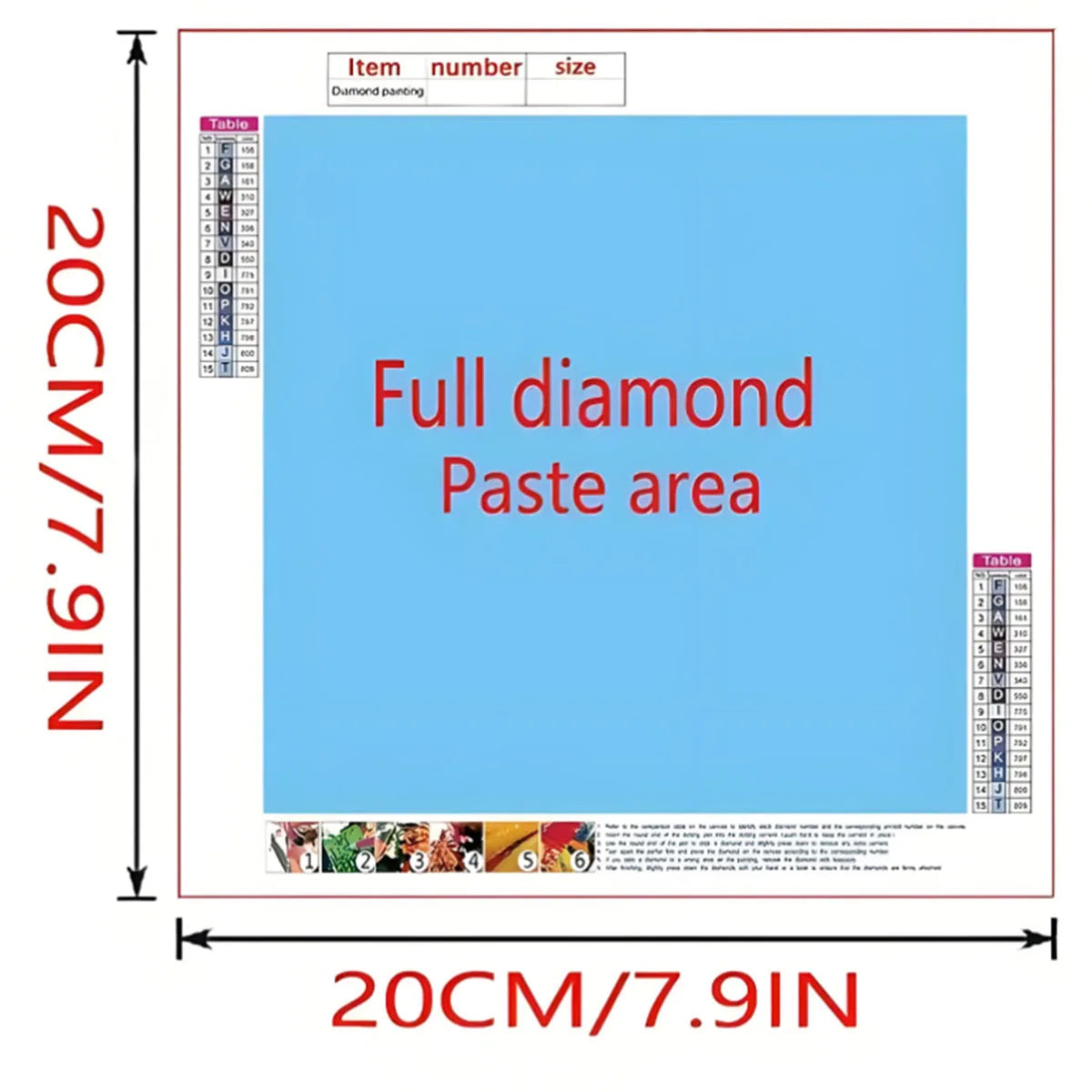 DIY Diamond Painting Kit Full Round (20×20 cm)