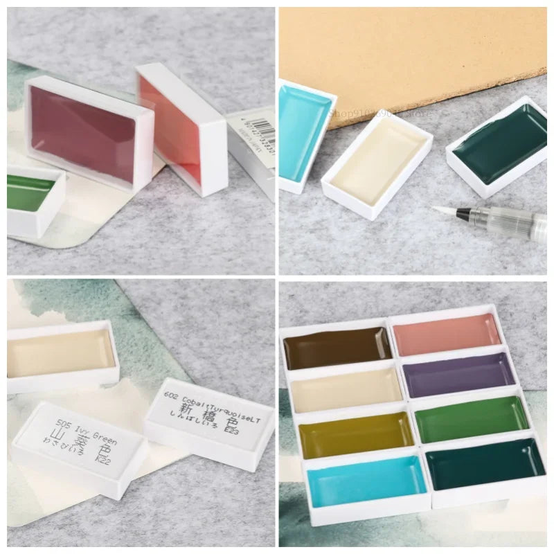 Kuretake GANSAI TAMBI Solid Watercolor Set (Nuance Colors)