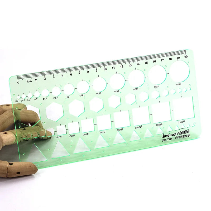 Green Geometric Drawing Template Ruler – Student Mapping Tool