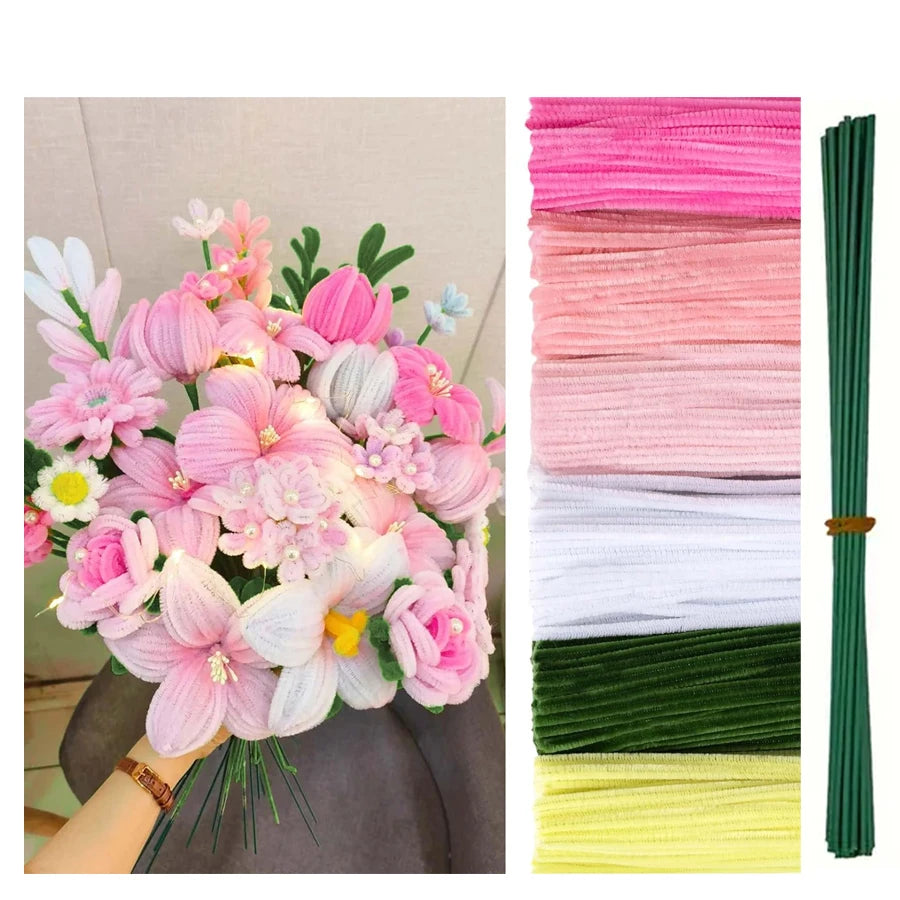 500/600pcs Chenille Stem Pipe Cleaners – 12 Inch