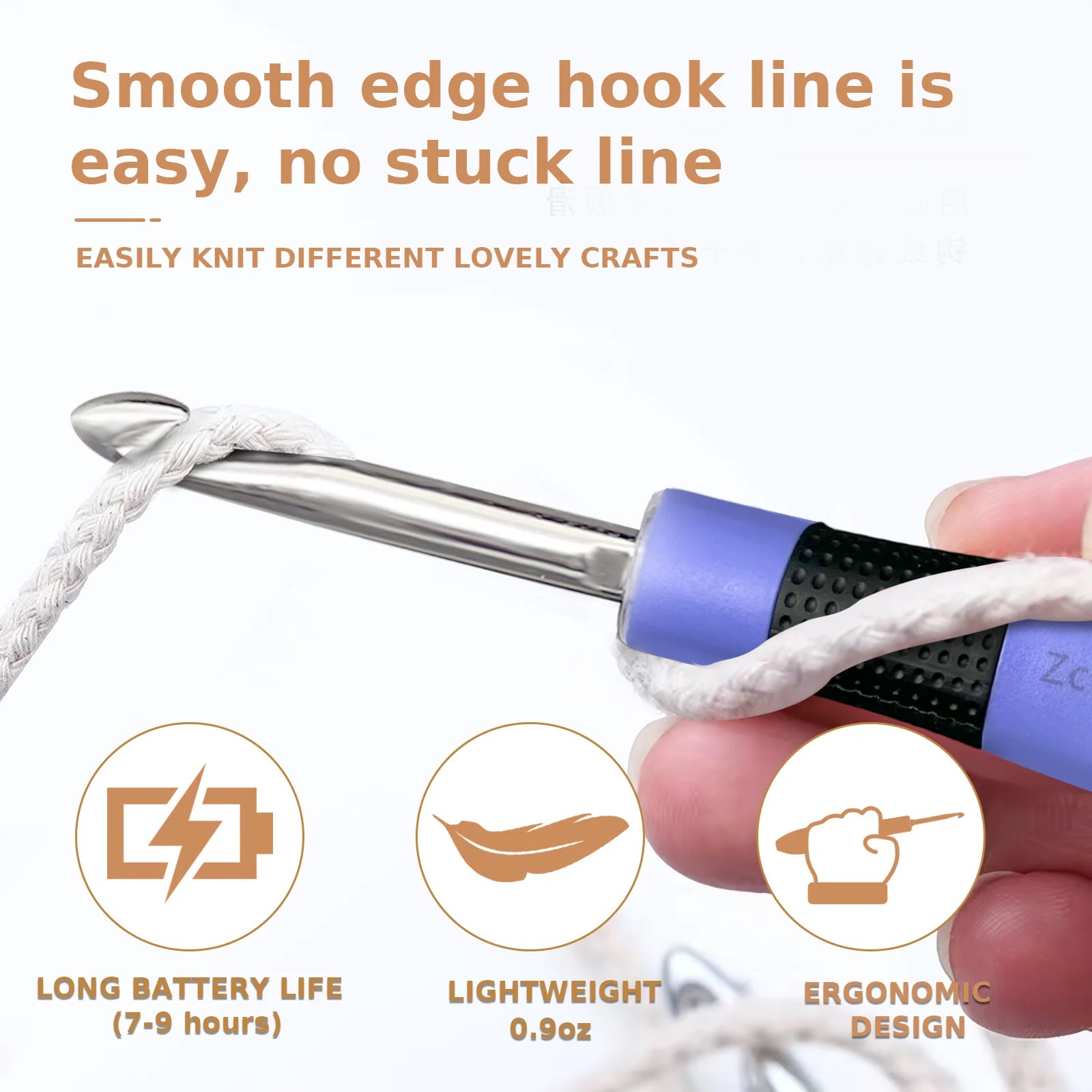 18-Size LED Crochet Hook Set with Digital Counter