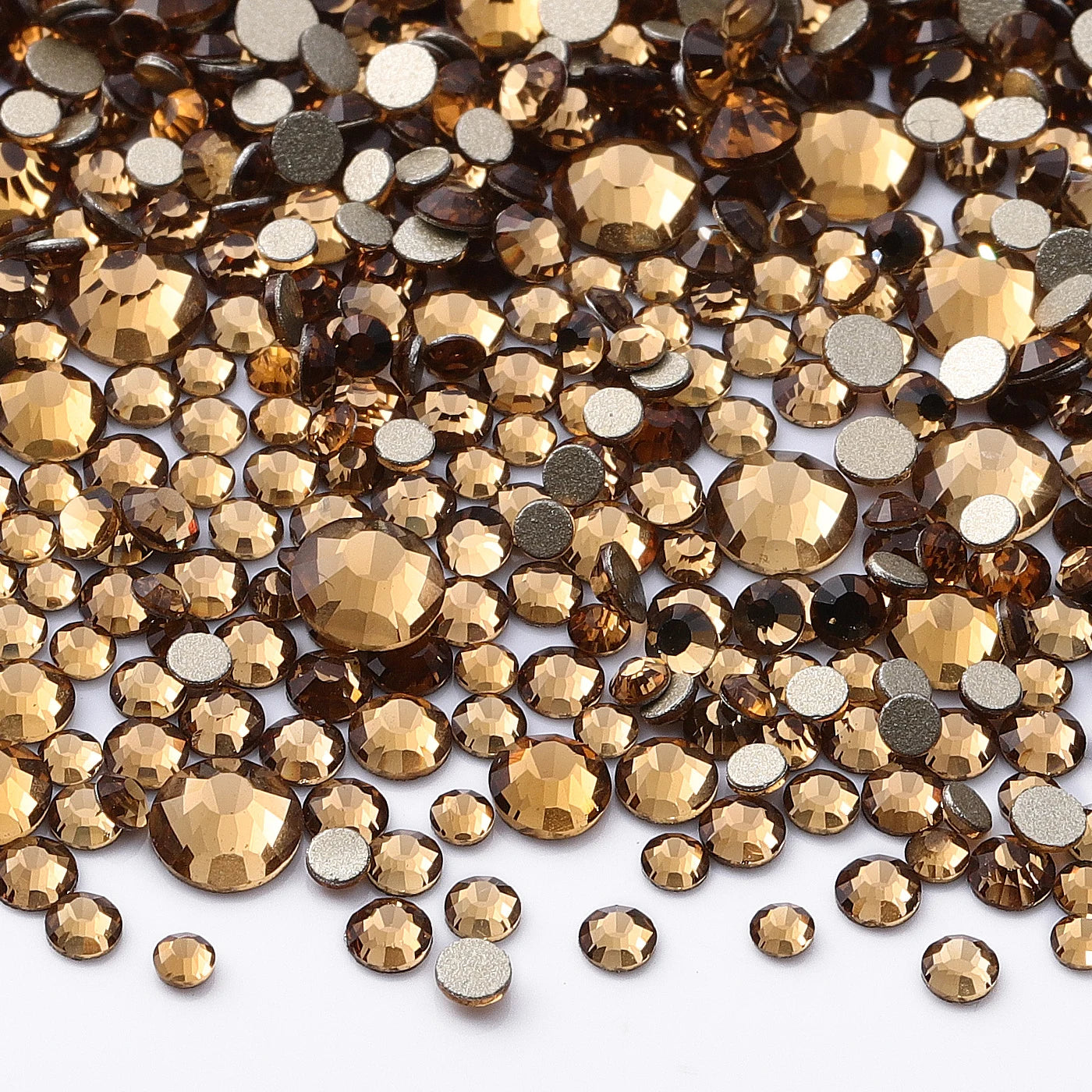 1440-Piece Champagne Flat Back Rhinestone Set