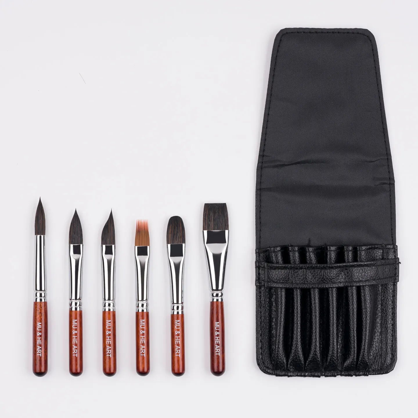 Mini Watercolor Artist Brush Set with PU Pouch