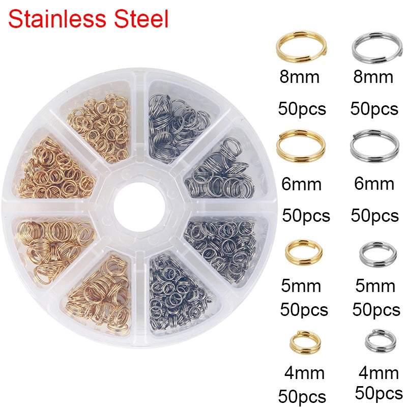 Jewelry Making Findings Kit – Jump Rings, Clasps &amp; Hooks Set in Organizer Box