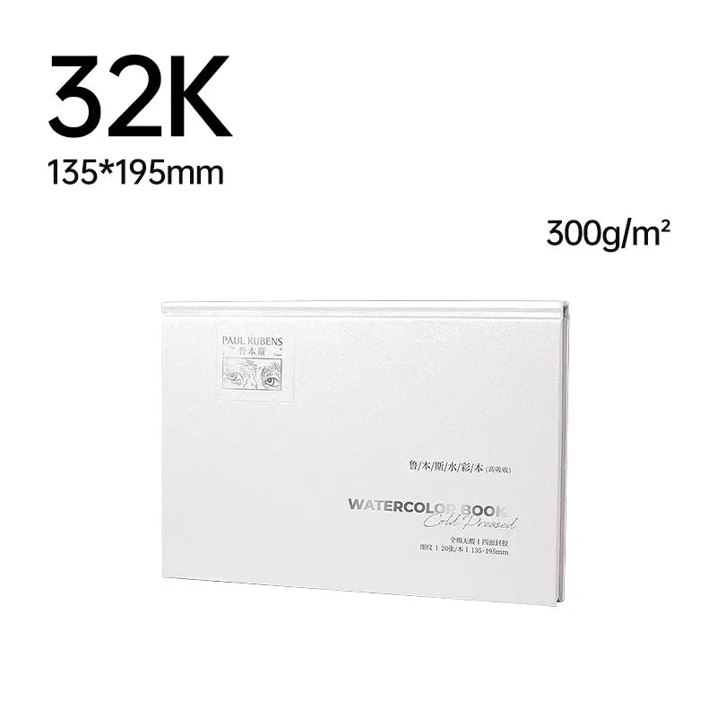 Paul Rubens Watercolor Sketchbook – 100% Cotton, 300gsm, 20 Sheets