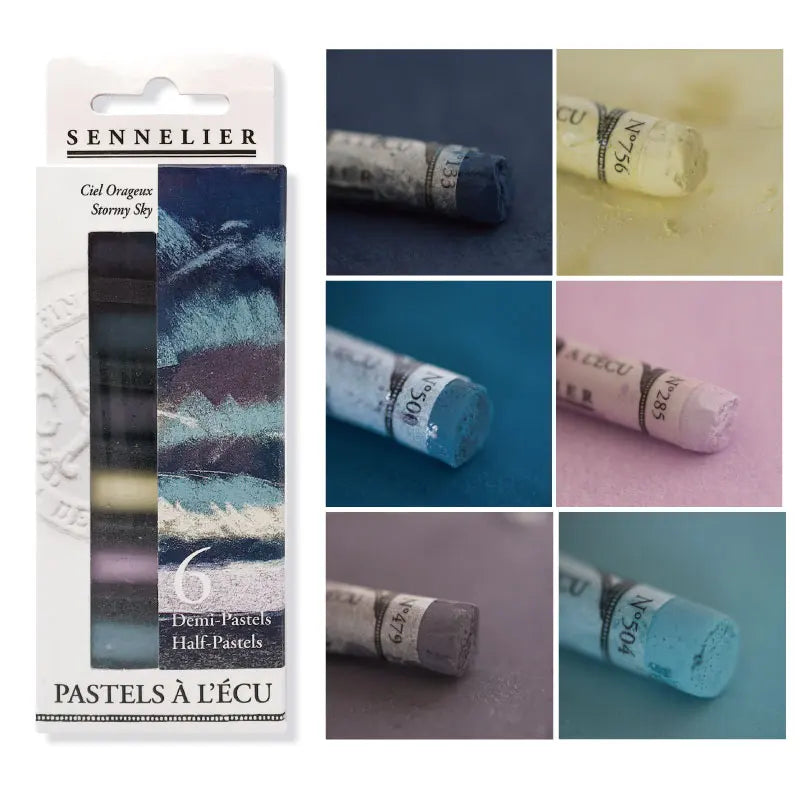 SENNELIER Soft Pastels – 6-Color Set for Sketching &amp; Art