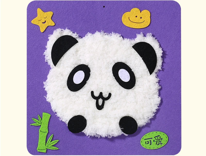Cartoon Animal Punch Needle Kit – Pig, Rabbit, Bear