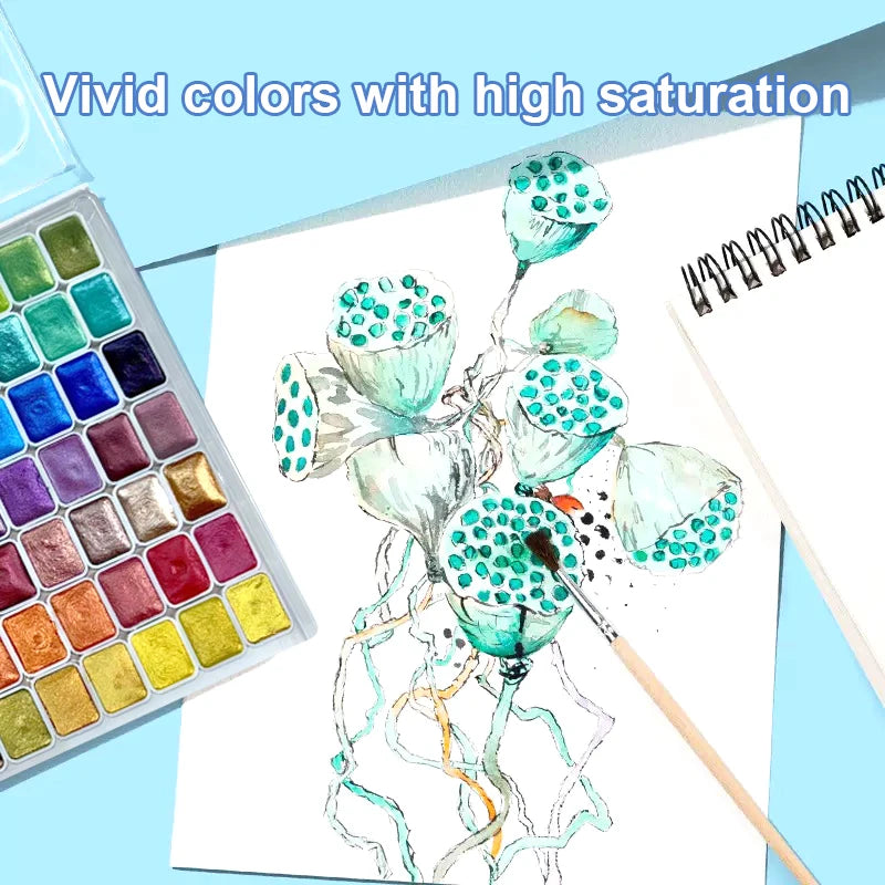 SeamiArt Pearlescent Watercolor Set – 20/24/60 Colors