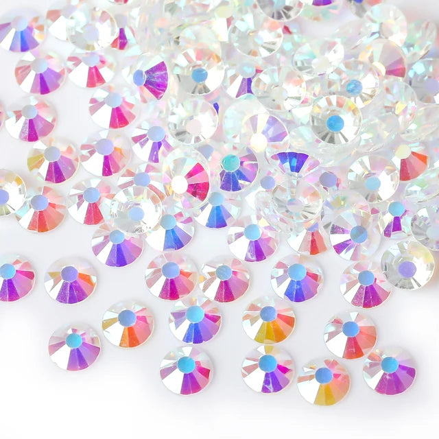 Super Glitter Crystal AB Non Hot Fix Rhinestones SS3-SS50 FlatBack Strass Sewing&Fabric Garment Nail Art Rhinestones Decorations