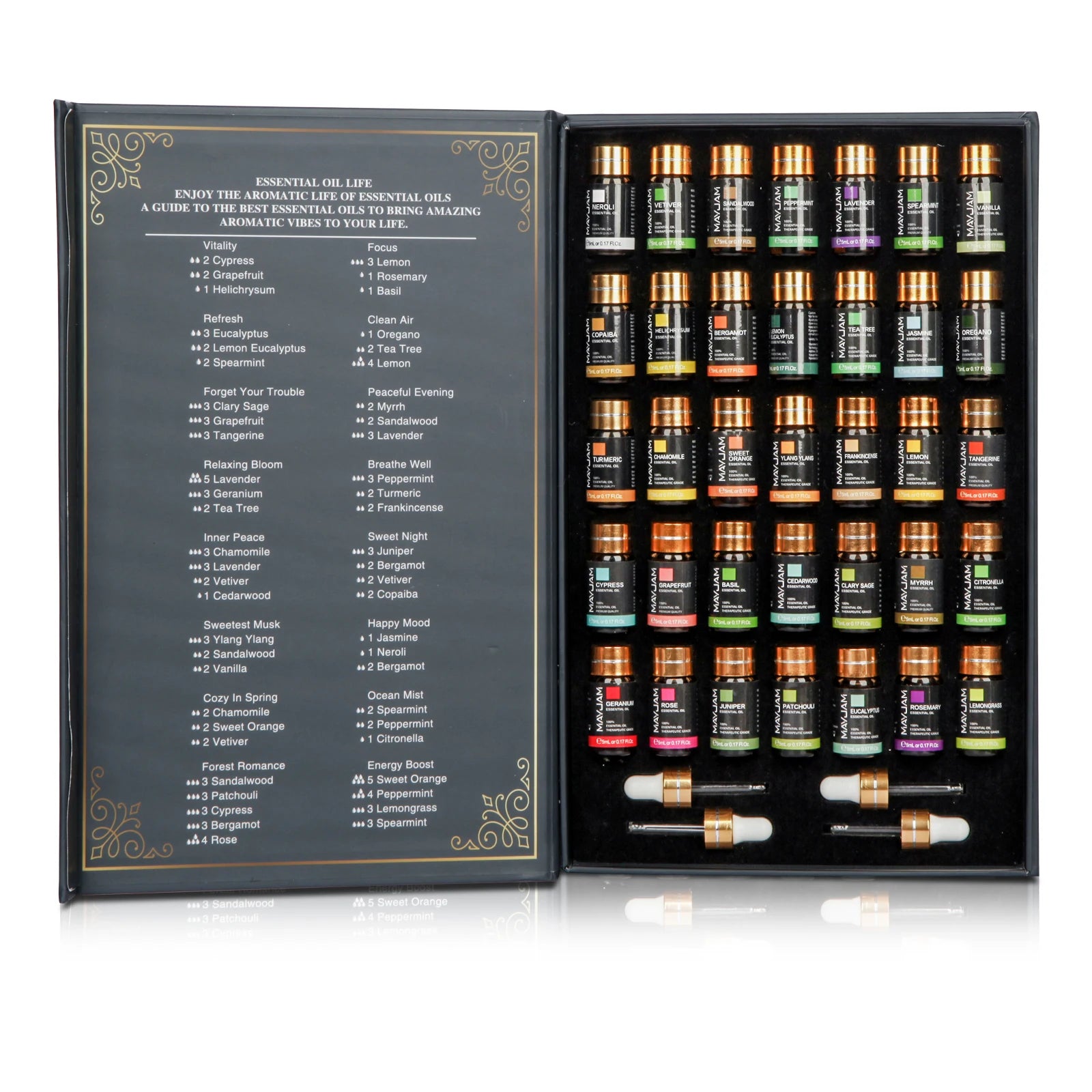 MAYJAM Essential Oils Set – 35pcs for Diffusers, Candles &amp; DIY Use