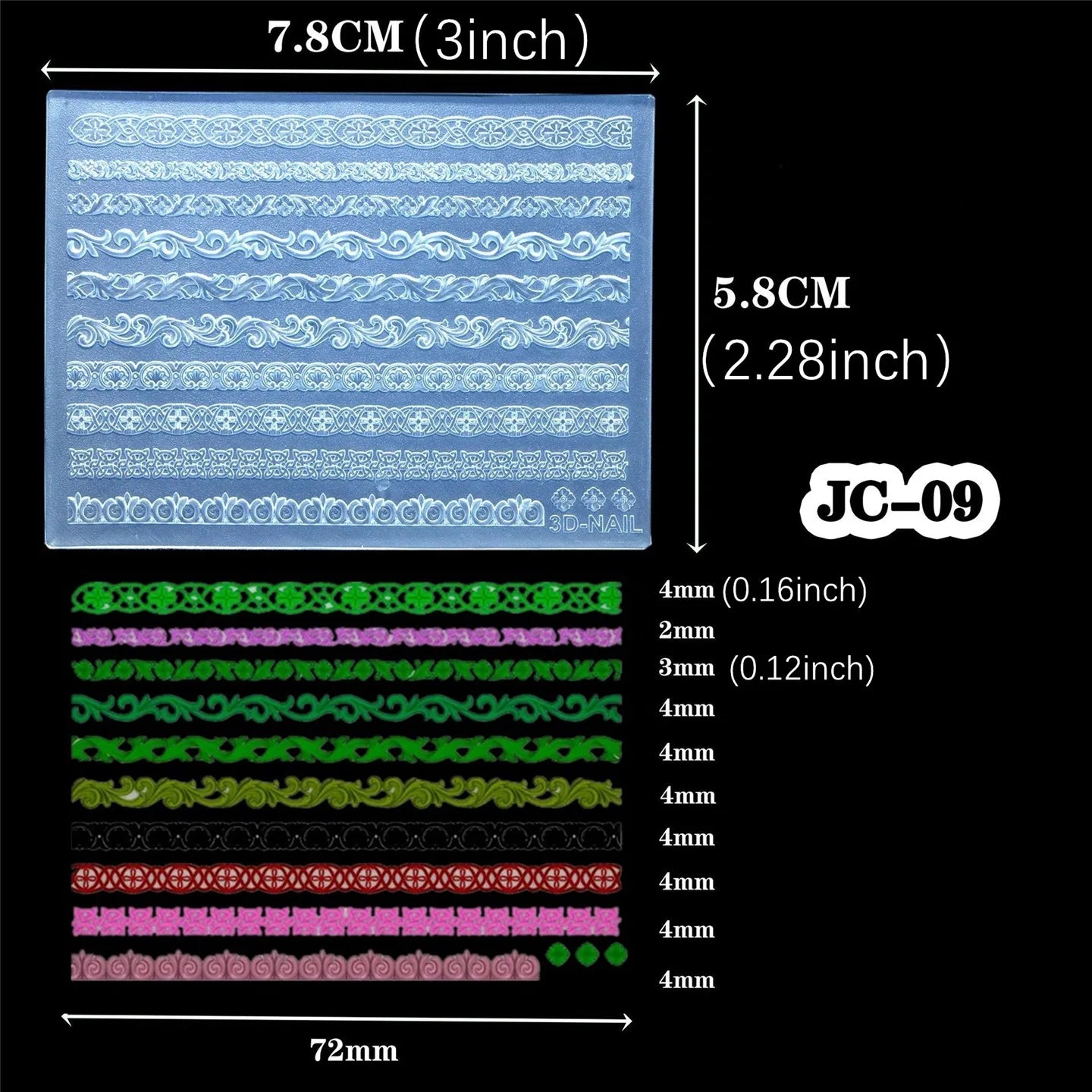 SNASAN Silicone Mold for Nail Art &amp; Crafts