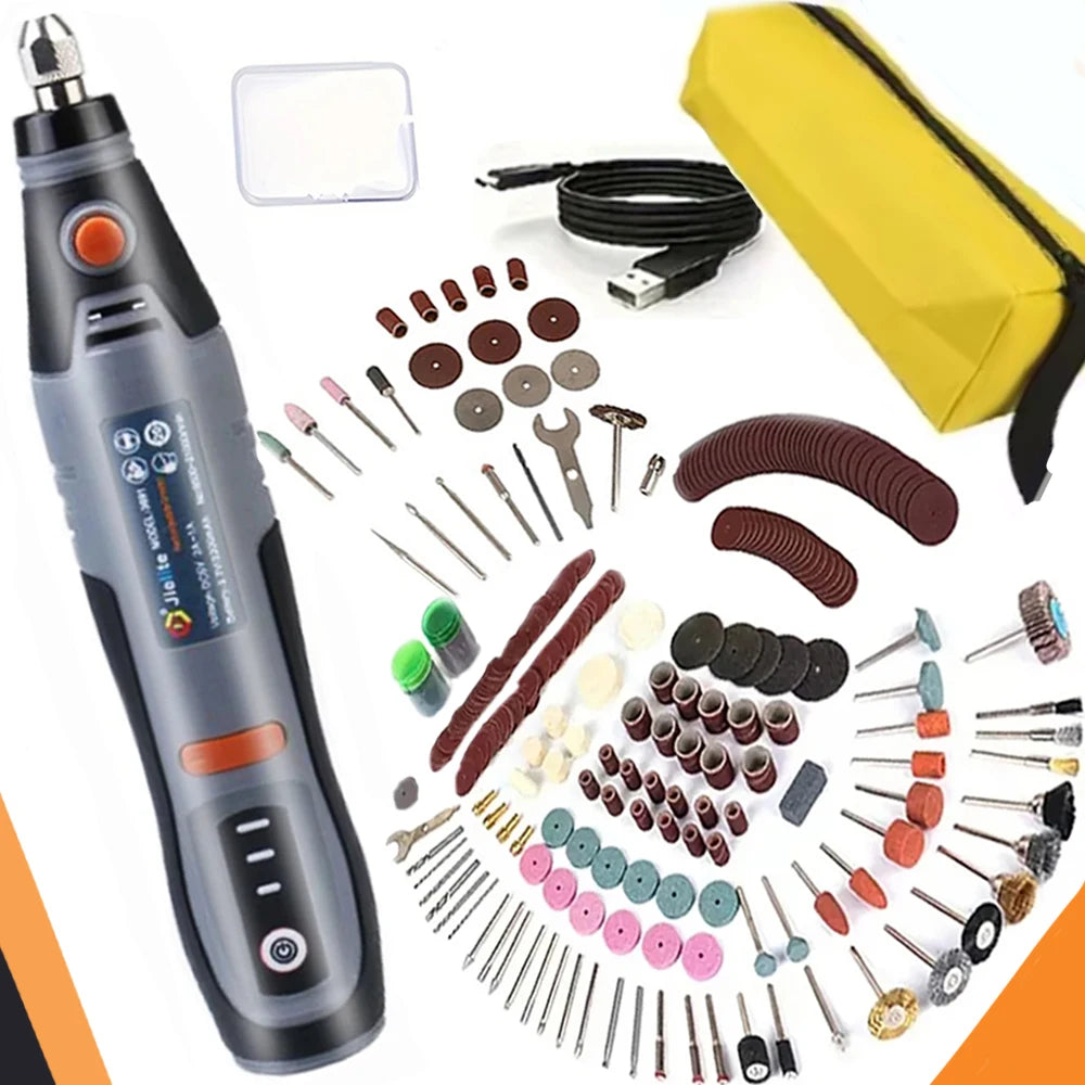 JANGKLIFE Cordless Mini Rotary Tool with accessories