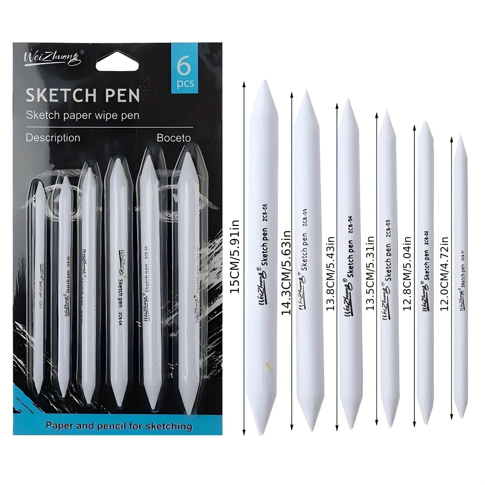 Double-Headed Correction Pen Set – 6pcs for Sketch &amp; Monochrome Art