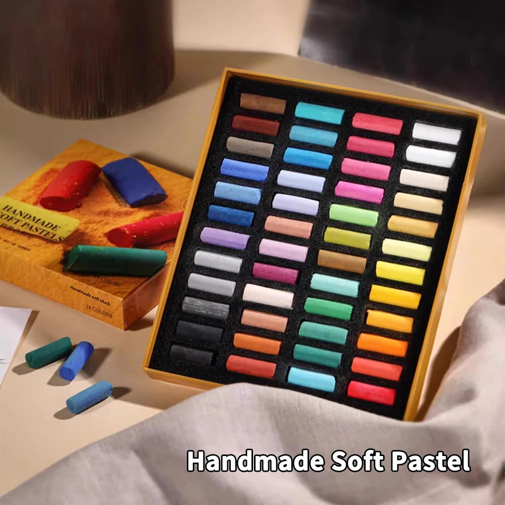 Soft Pastel Crayon Set (24–48 Colors)
