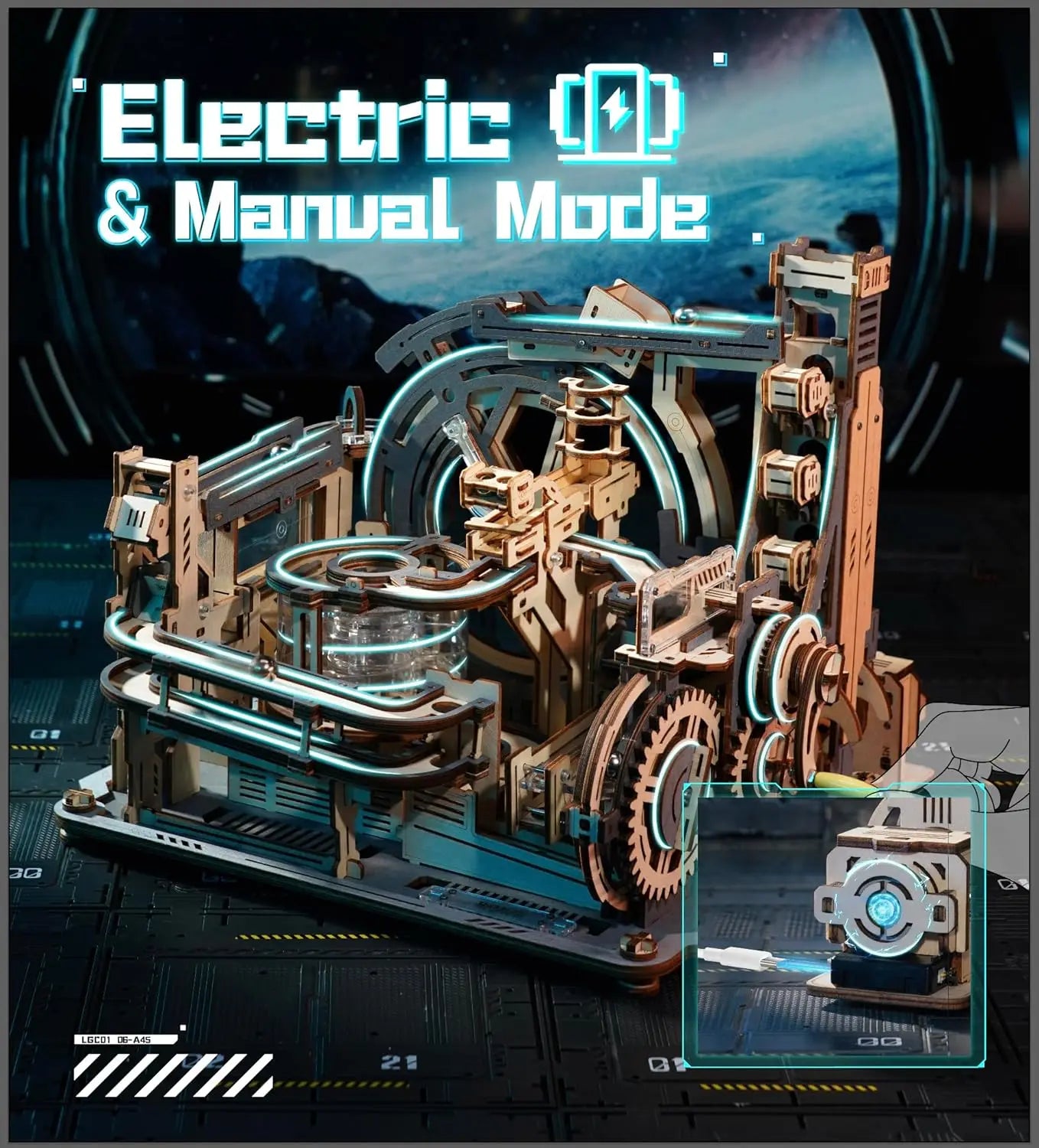 ROKR Marble Spaceport Electric 3D Puzzle Kit