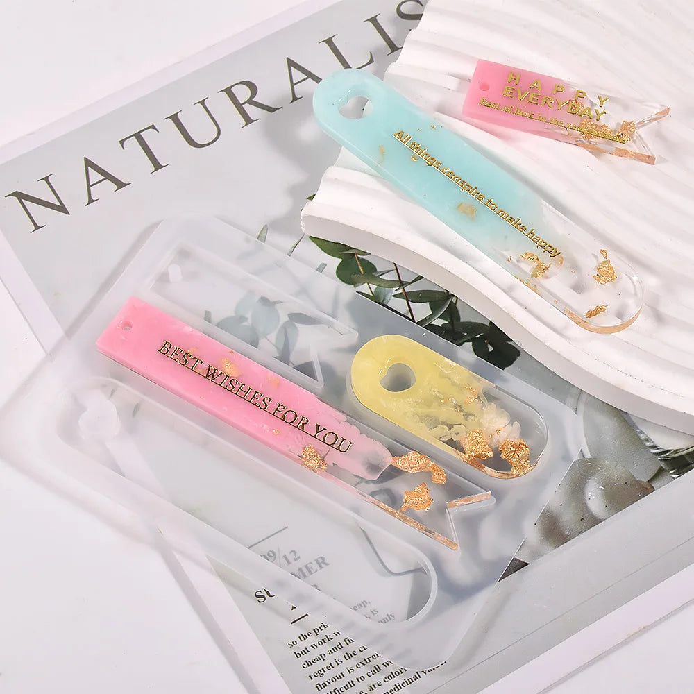 Oval &amp; Heart Bookmark Silicone Resin Molds