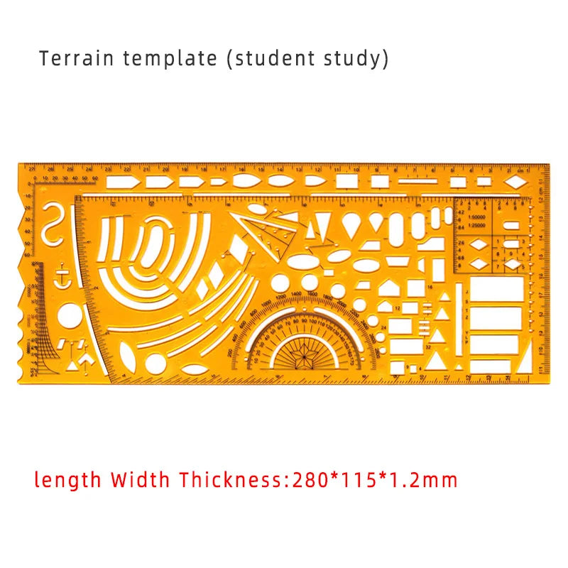 Circular &amp; Oval Template Ruler – Durable Drafting Tool for Design &amp; Architecture