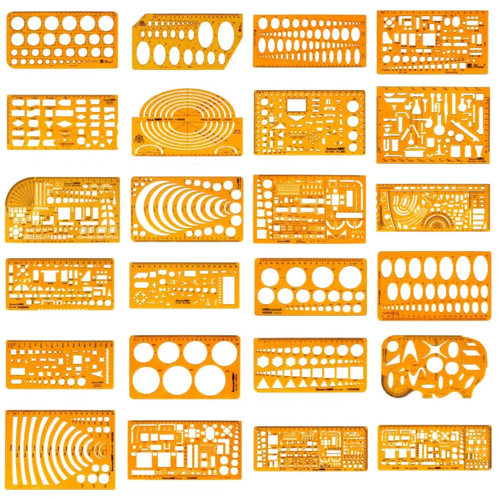 Circular &amp; Oval Template Ruler – Durable Drafting Tool for Design &amp; Architecture