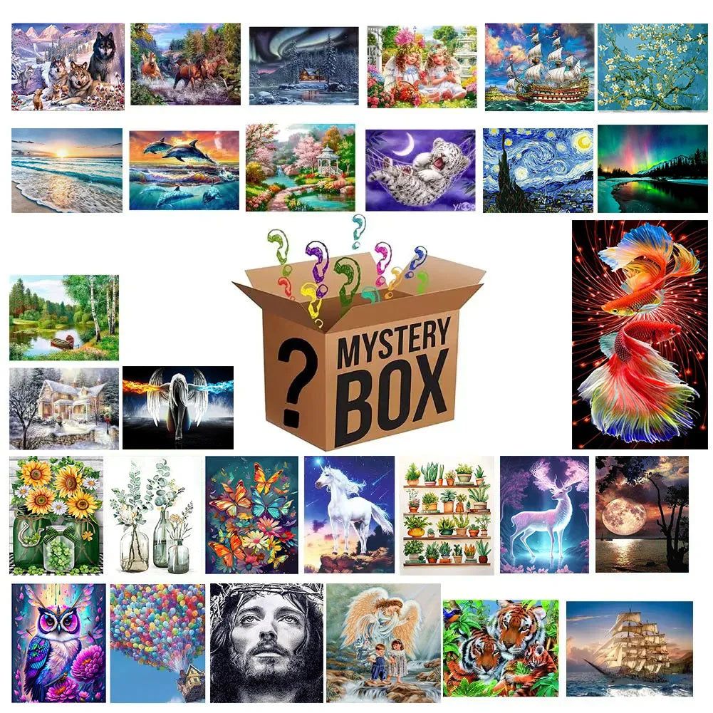 Blind Box Diamond Painting Kit – 5D Mystery Rhinestone Art Set