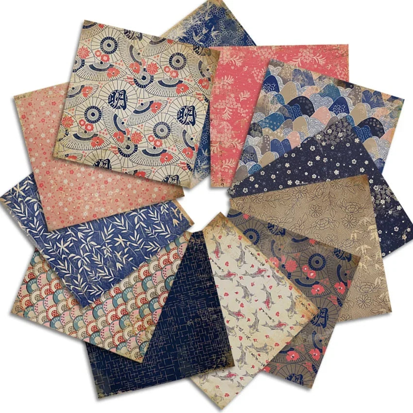 24 Sheets Vintage Japanese Style Craft Paper Pads