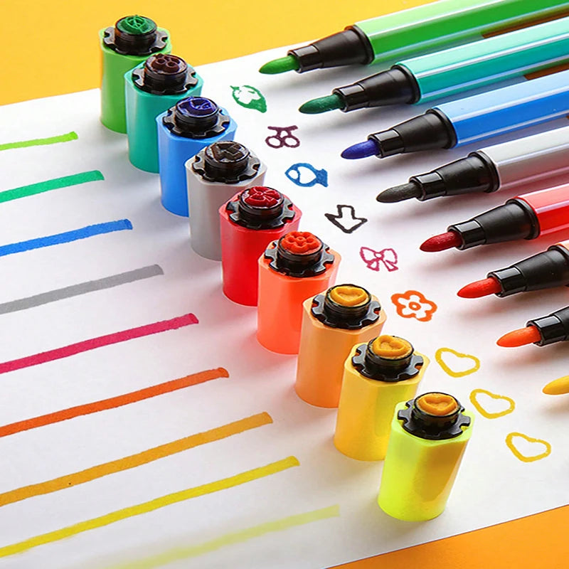 Bview 12/24 Colors Washable Watercolor Paint Pens