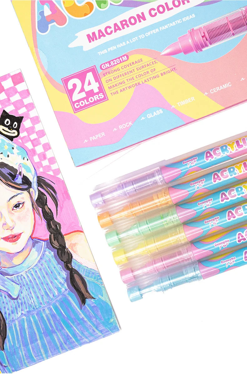 GuangNa Acrylic Paint Markers 12-72 Colors Set