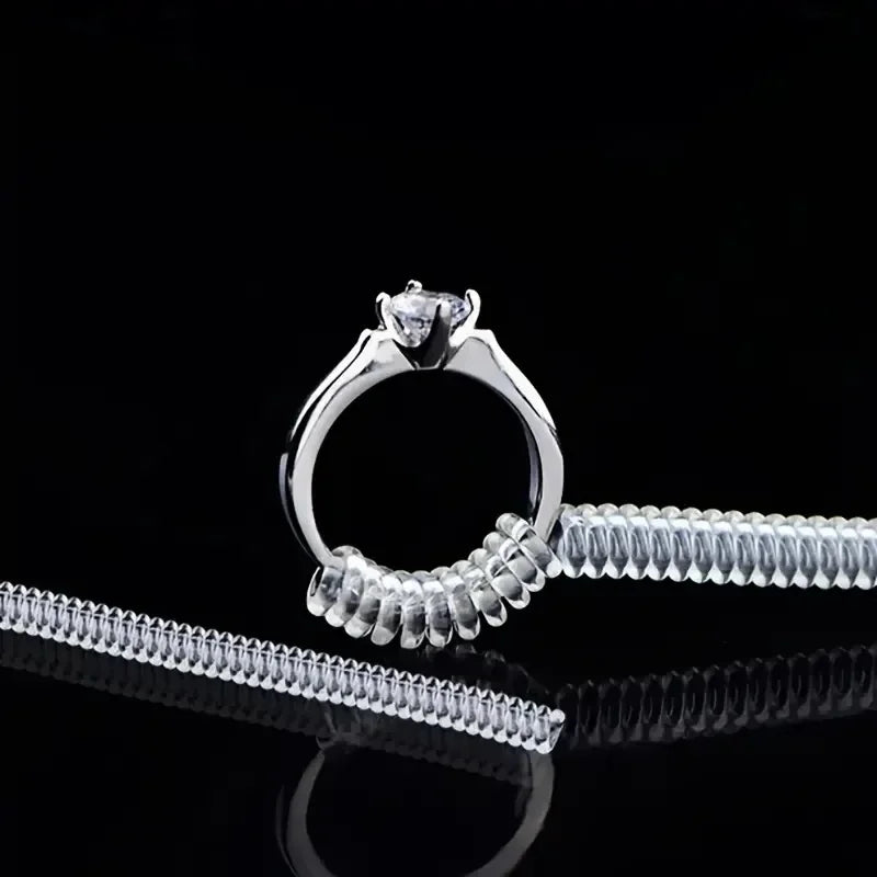 4pcs Ring Size Reducer Set – Invisible Spiral Resizing Jewelry Guard