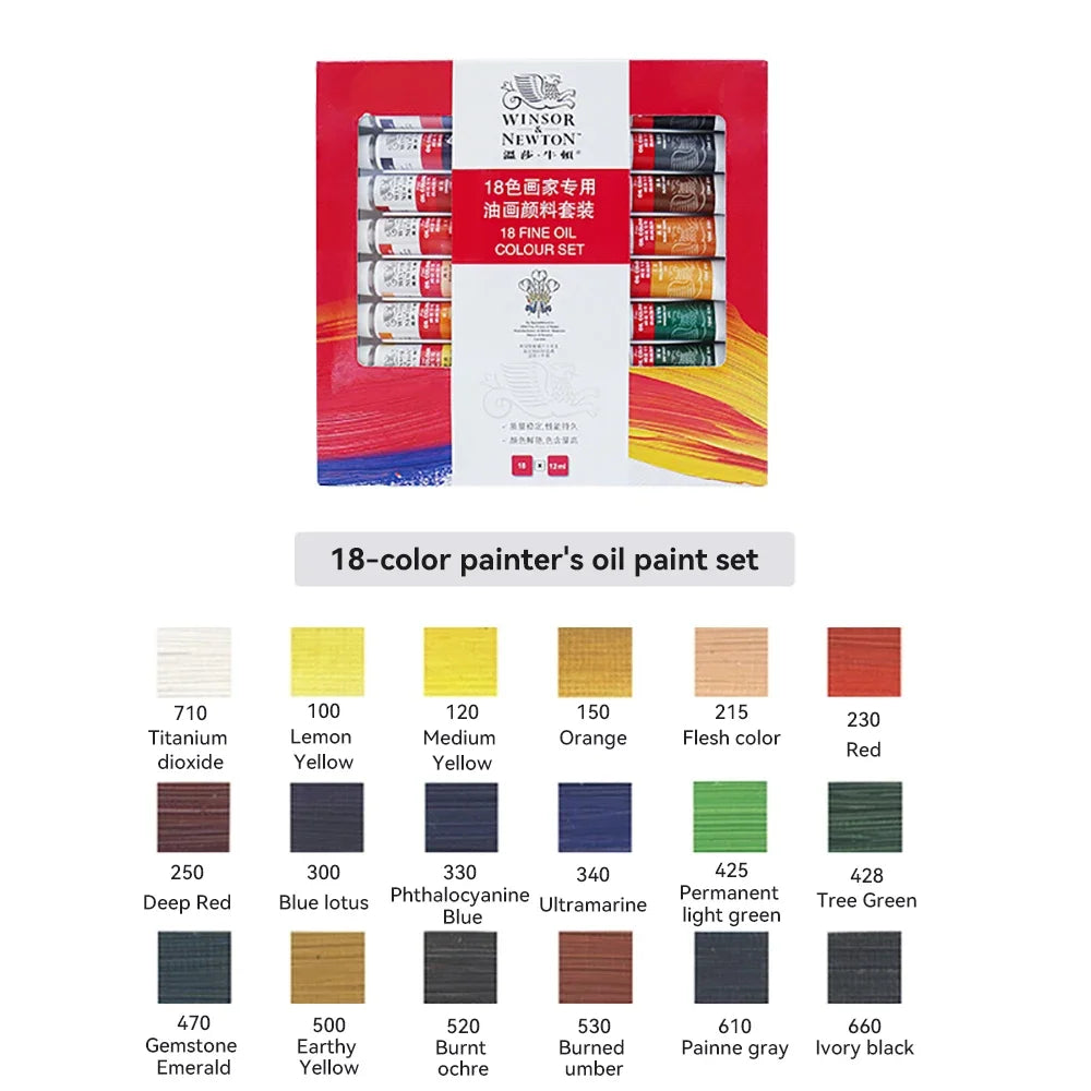 Winsor &amp; Newton Professional Oil Paint Set (12ml Tubes)