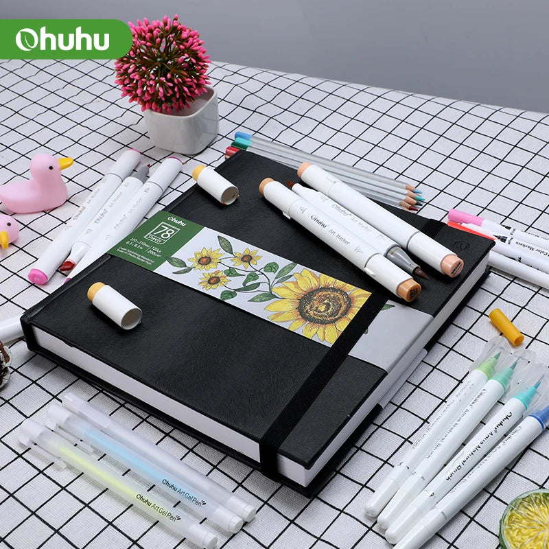 Ohuhu Marker Pad Sketchbook – Hardcover Drawing &amp; Painting Notebook
