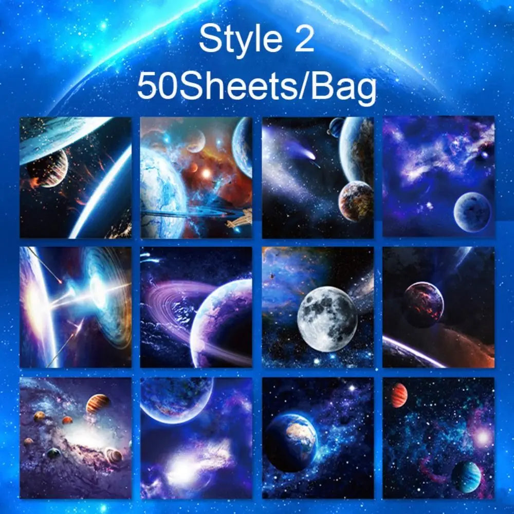 Square Star Sky Constellations Origami Paper – Double-sided