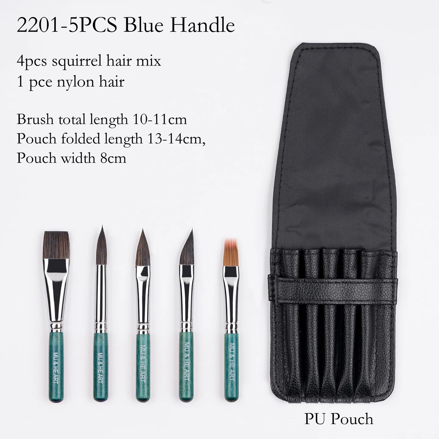 Mini Watercolor Artist Brush Set with PU Pouch