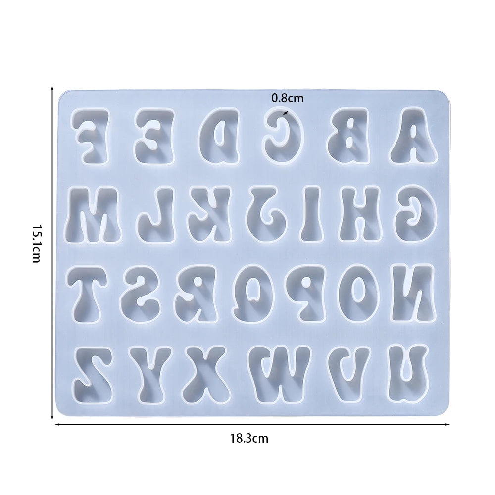 Alphabet & Number Epoxy Resin Mold – DIY Jewelry, Keychains & Crafts
