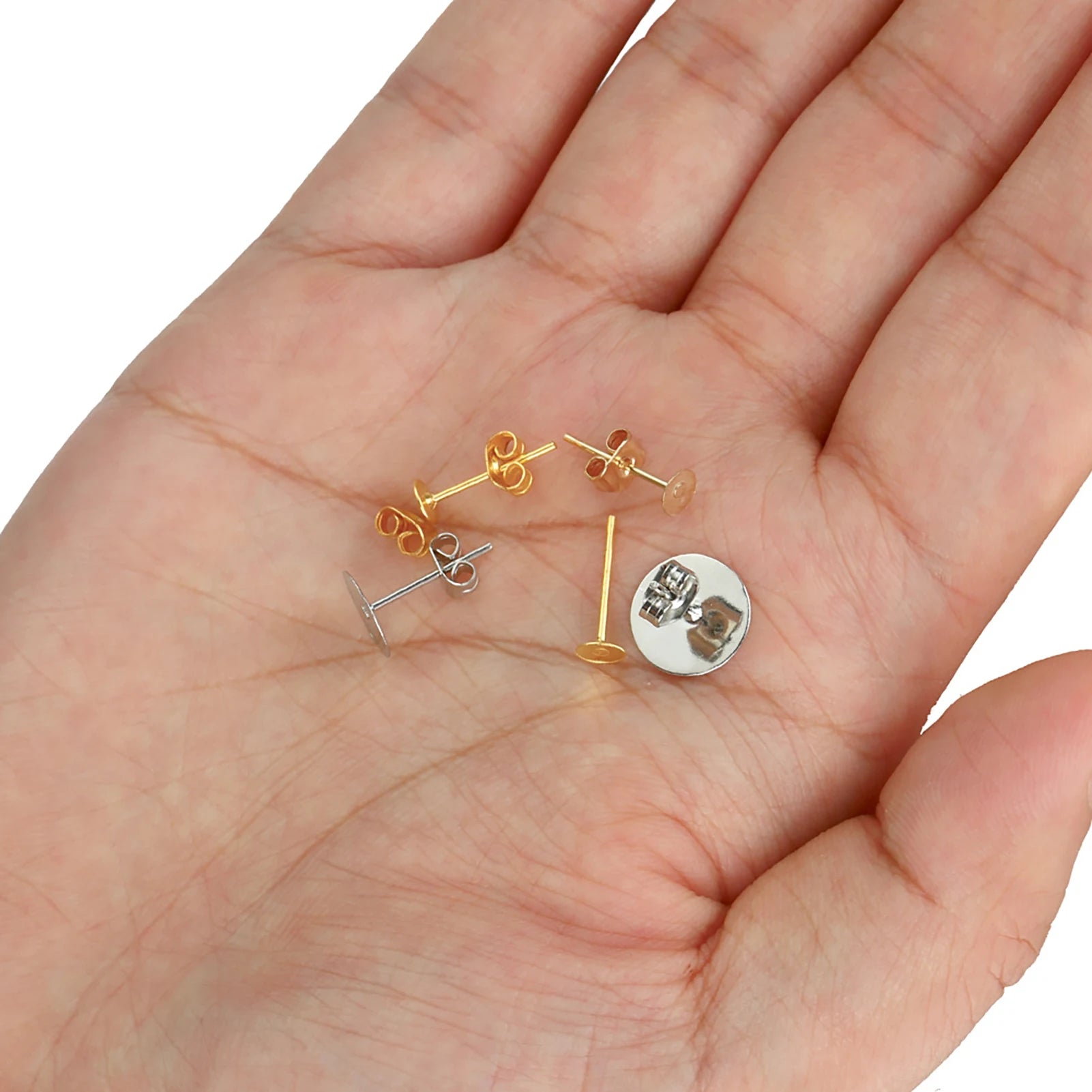 Blank Post Earring Studs Base Pins with Ear Backs