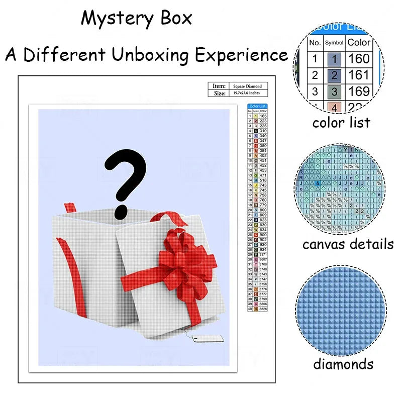 Blind Box Diamond Painting Kit – 5D Mystery Rhinestone Art Set