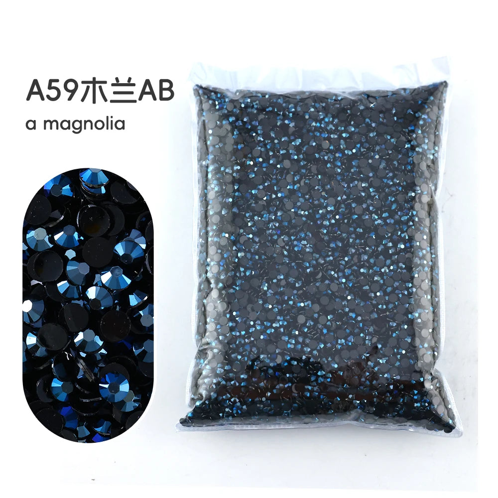2MM 3MM 4MM 5MM 6MM Jelly AB Resin Cold fixation  Rhinestones Flat Back Suitable for making diamond water bottles