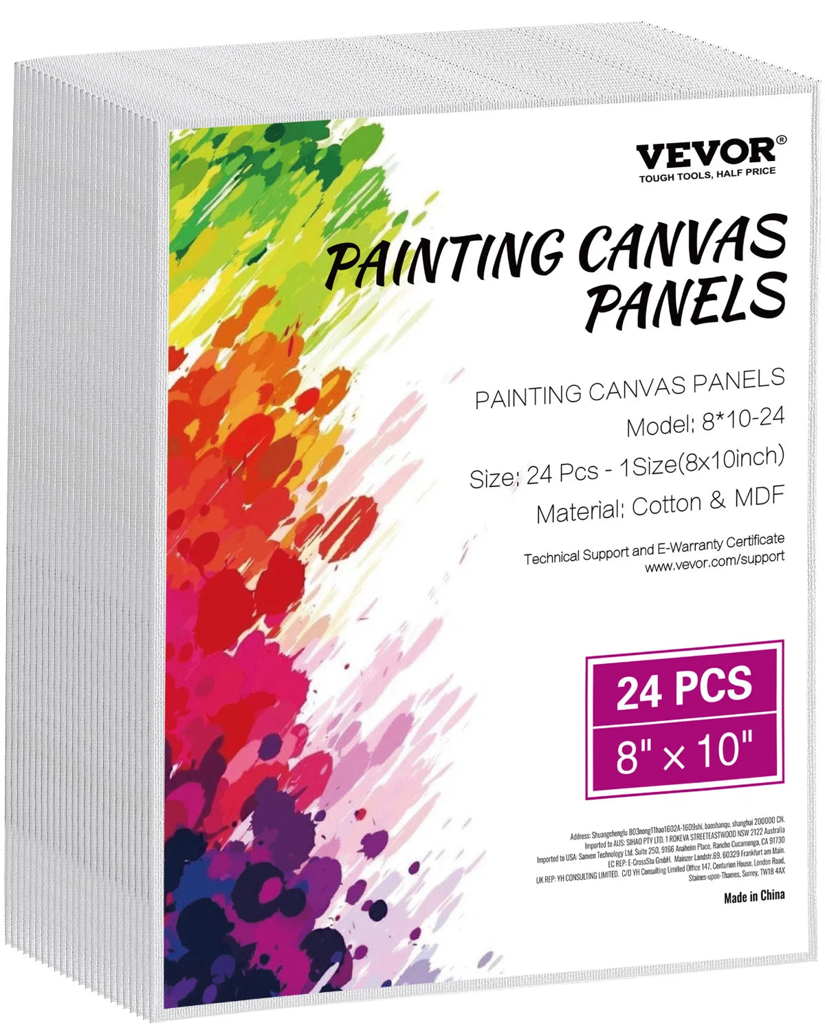 VEVOR White Canvas Boards – Multi-Media Painting Panels