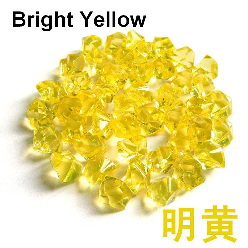 200pcs 6x9mm Acrylic Stone Fake Ice Rocks Crystal Gem Stones Vase Filler DIY Decor for Fish Tank Home Decoration Crushed Diamond