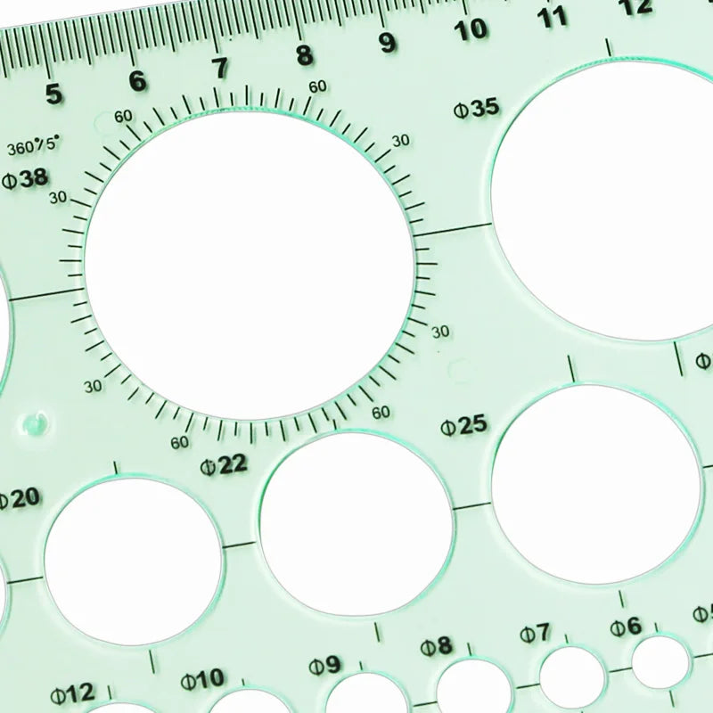 Green Geometric Drawing Template Ruler – Student Mapping Tool